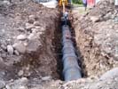 Obras de alcantarillado.