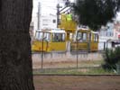 Reparación de la catenaria del metro.