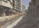 Calle Luis Vives de Moncada en obras.
