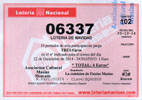 Participación de lotería.