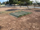 Jardín en construcción.