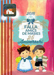 Portada libret de la falla Amics de Masies 2018