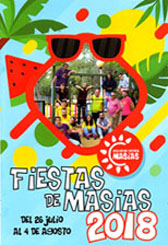 Portada del libro de fiestas de Masías 2018.