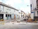 La calle Quart de Moncada en obrfas.