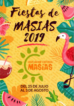 Portada del libro de las fiestas de Masías 2019.