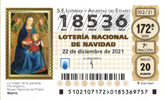 Décimo de Lotería de Navidad.