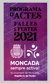 Portada del libro de las fallas y fiestas de Moncada 2021.