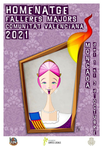 Portada de l'Homenatge a les Falleres Majors de la Comunitat 2021.