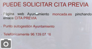 Aviso en el Ayuntamiento.