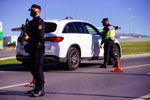 Policía en un control.