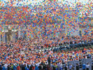 Suelta de globos.