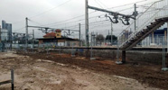 Obras el le línea 1 del metro.