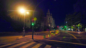 Imagen de la ciudad de València durante la última noche de toque de queda en junio.