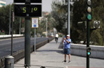 Termómetro en la calle.