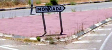 Señal de tráfico a Montcada.