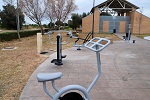 Gimnasia frente la ermita de Masías.